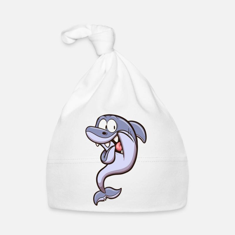 Scared Shark Organic Baby Cap