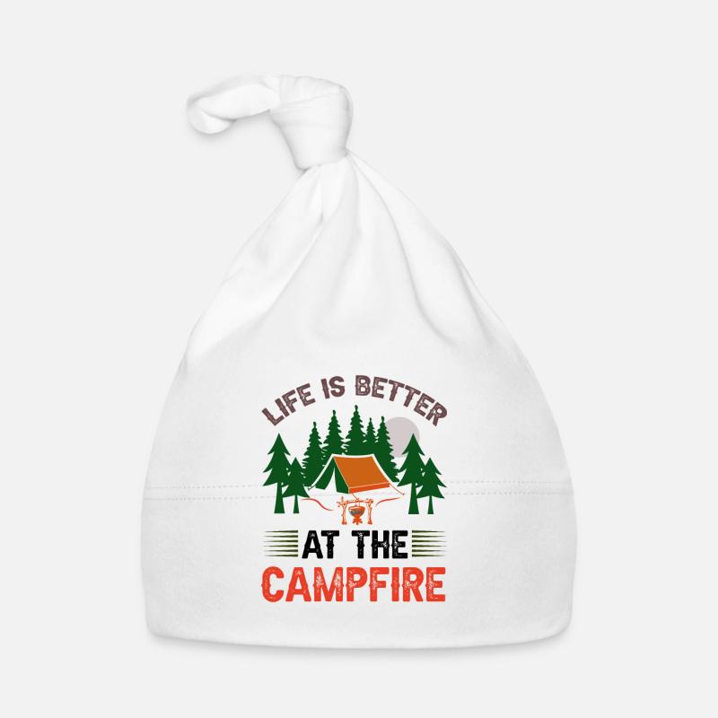 Life is Better at the Campfire Organic Baby Cap