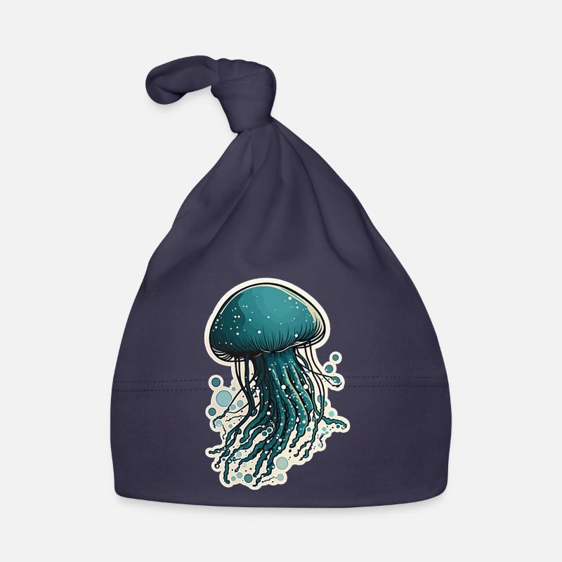 A jellyfish Organic Baby Cap