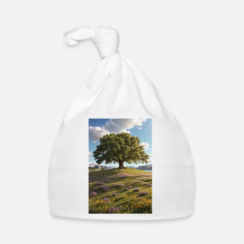 Baum, Wildblumenwiese Baby Bio-Mütze