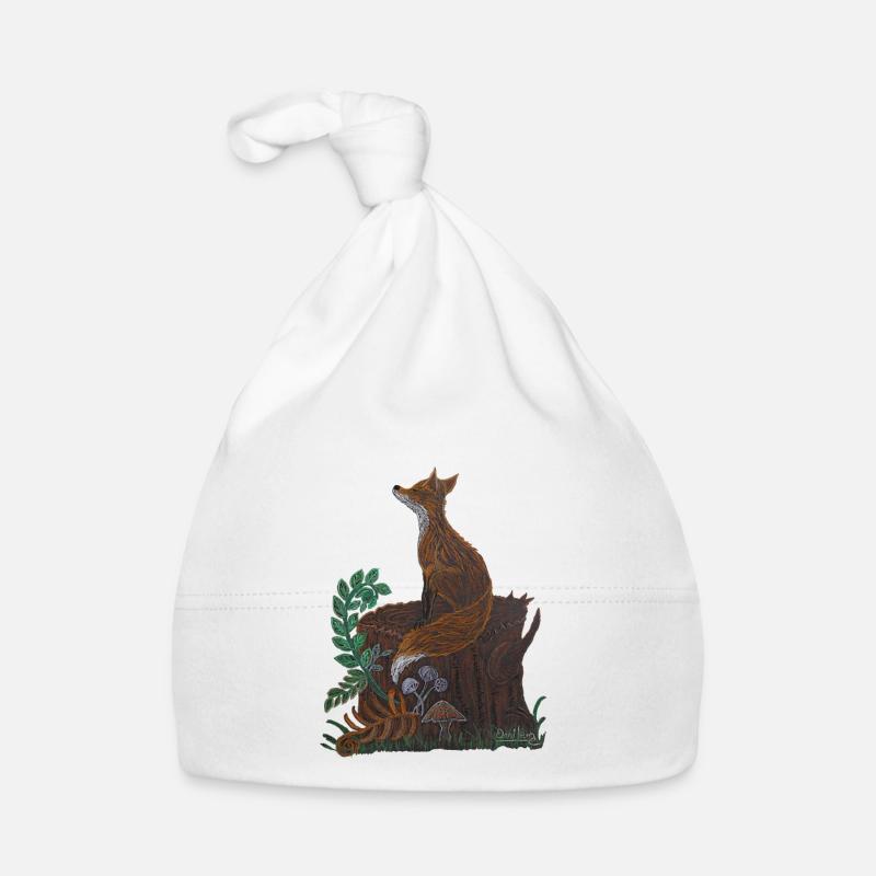 meditative fox Organic Baby Cap