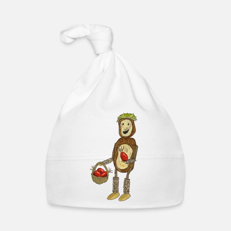 Chestnut Man Cute Autumn Rosehip Fun Organic Baby Cap