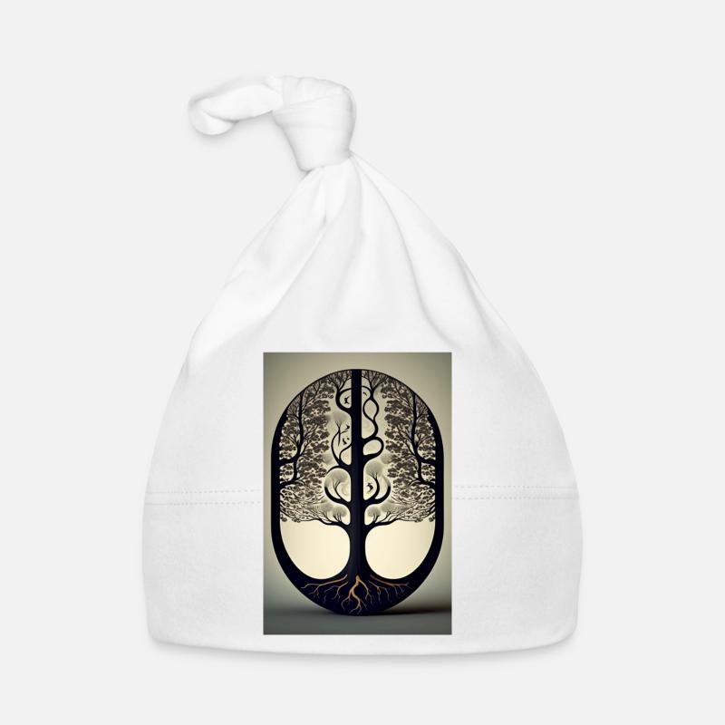 Vue sur la forêt - Bonnet bio Bébé - blanc