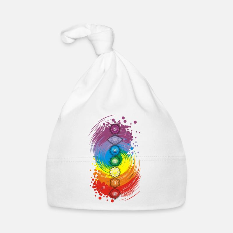 Chakra-Gleichgewicht - Baby Bio-Mütze - Weiß