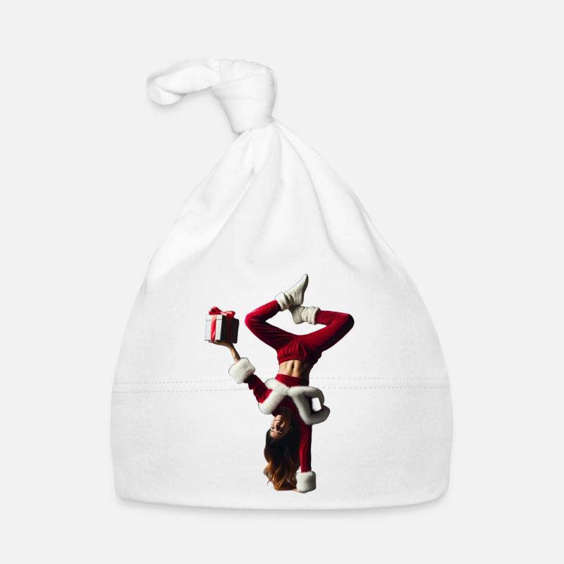 Christmas acrobatics with a gift Organic Baby Cap