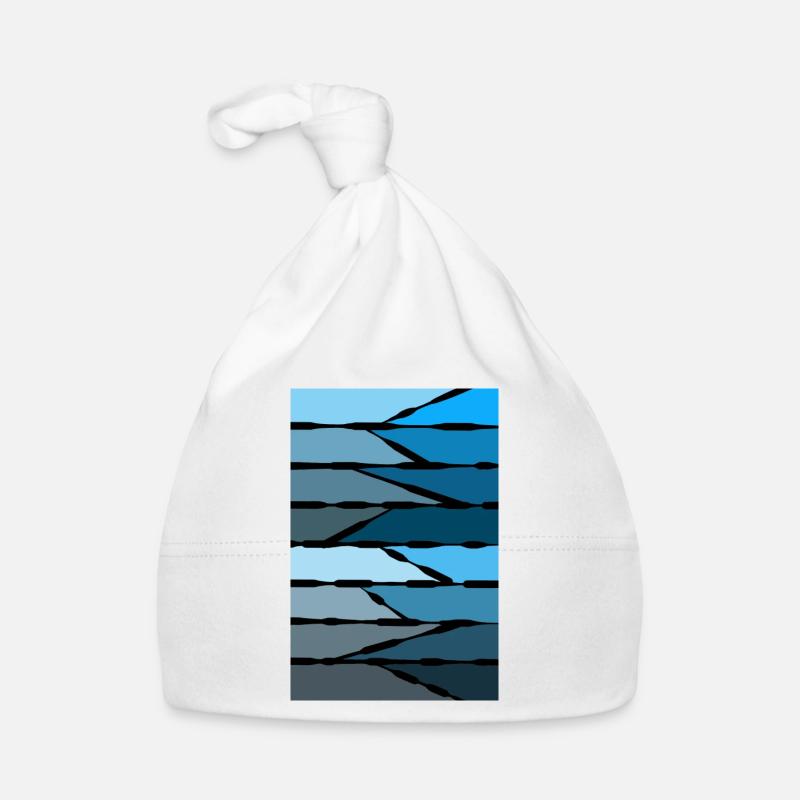 Abstract Blue Organic Baby Cap