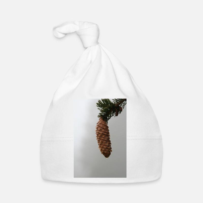 PINE CONES IN THE MORNING MIST Organic Baby Cap