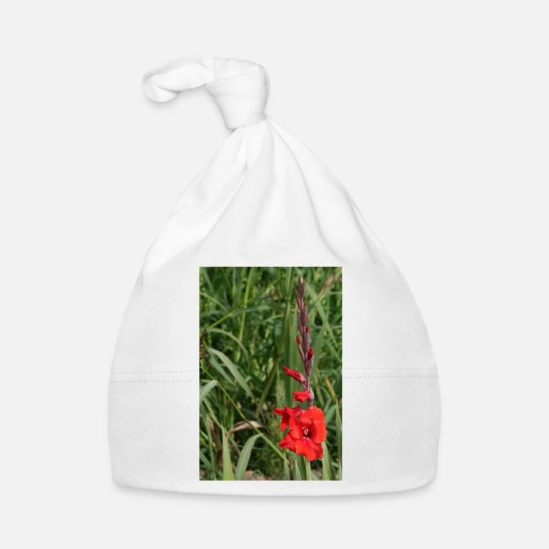 Gladiolus – starch in bloom Organic Baby Cap