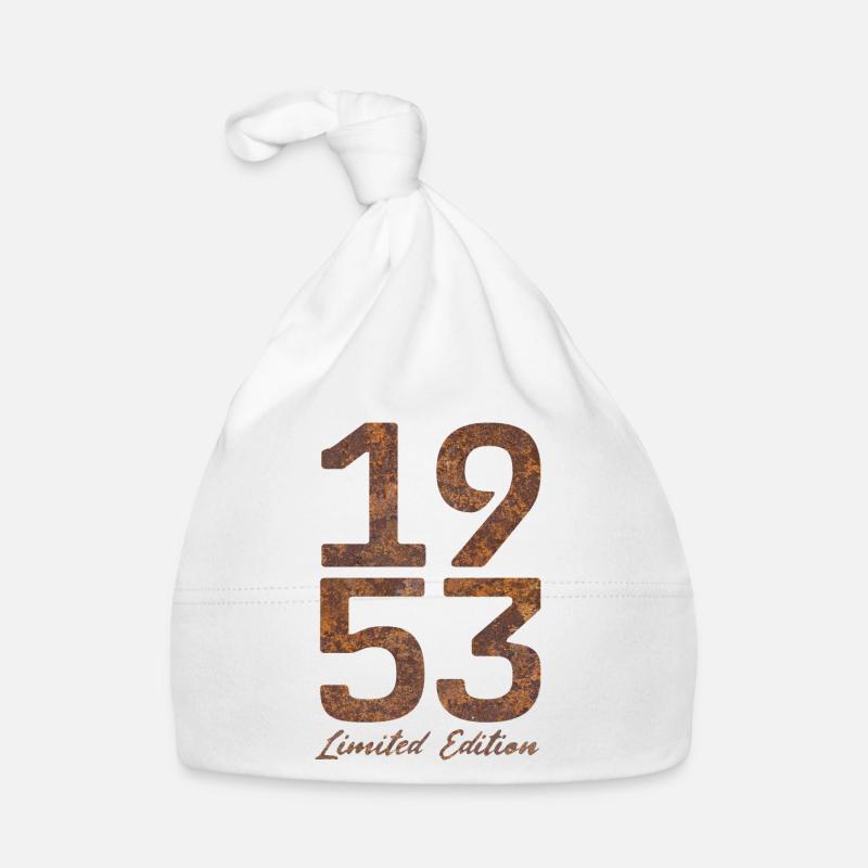 Vintage 1953 édition limitée à l’aspect rouille - Bonnet bio Bébé - blanc