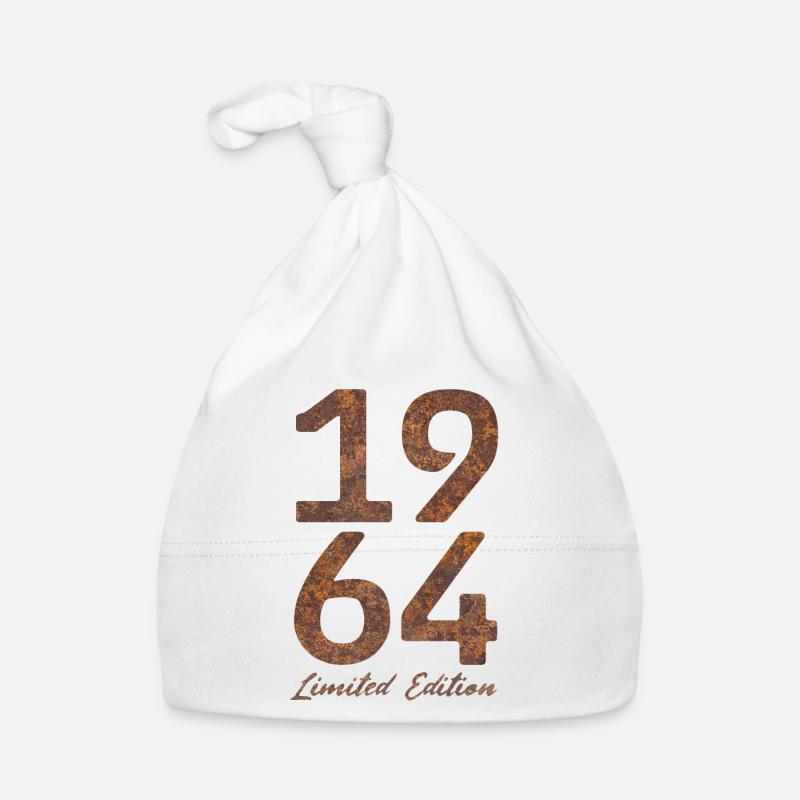 Millésime 1964 : Édition limitée à l’aspect rouille - Bonnet bio Bébé - blanc