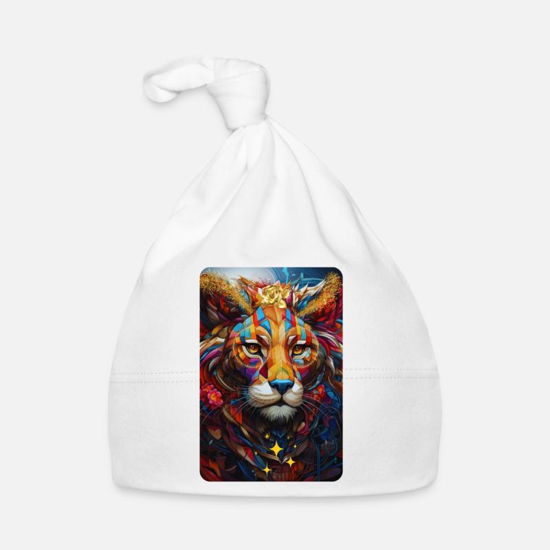 Löwe Pop Art Baby Bio-Mütze