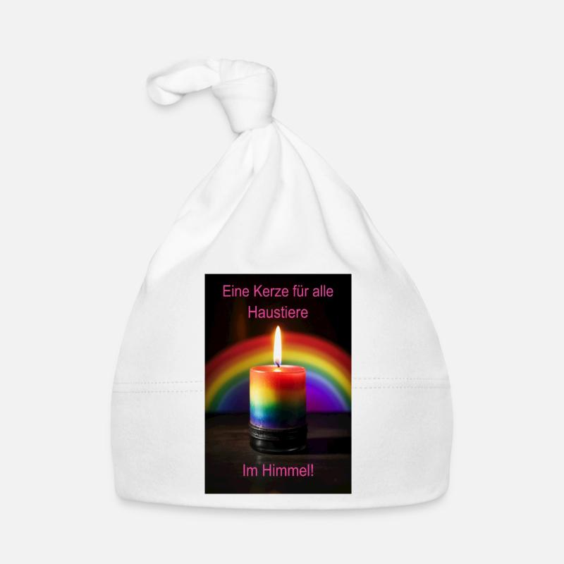 A candle for all pets in heaven Organic Baby Cap