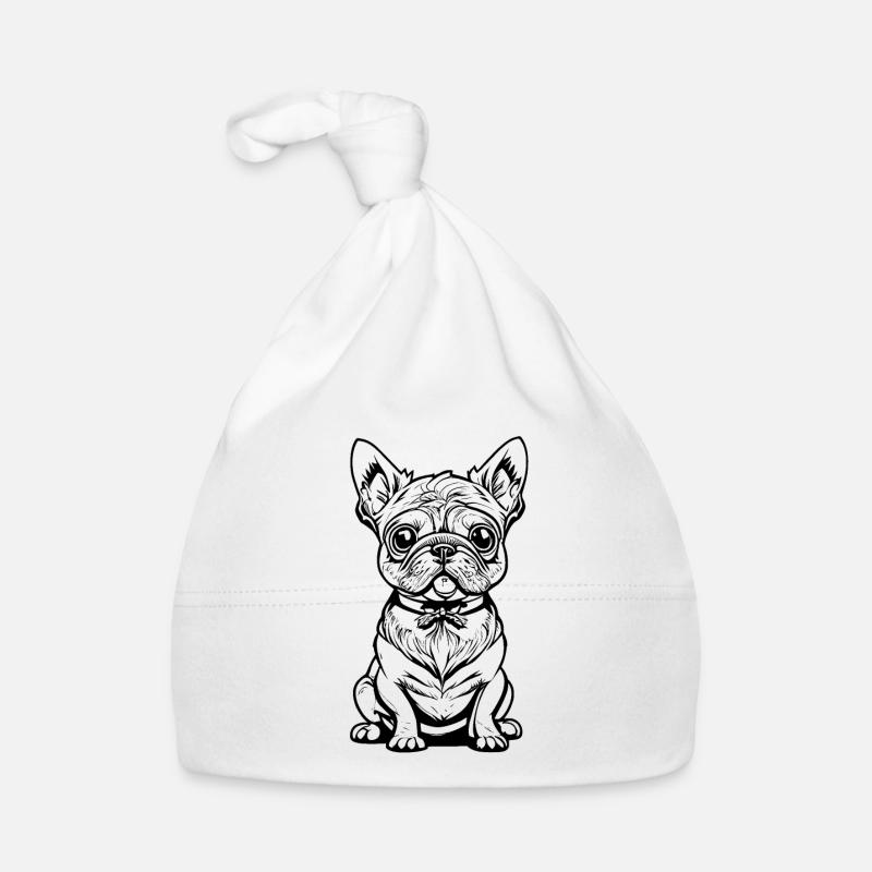 Chien assis mignon Bonnet bio Bébé