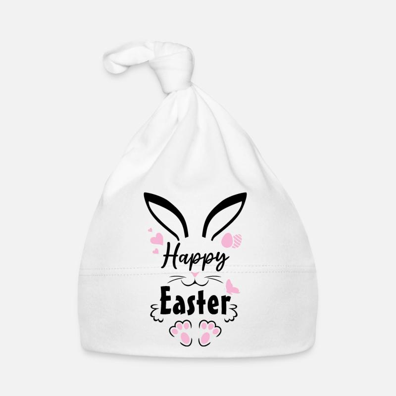 Design de Pâques mignon avec lapin Bonnet bio Bébé