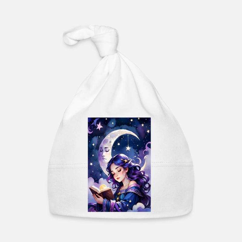 Reading and falling asleep Organic Baby Cap