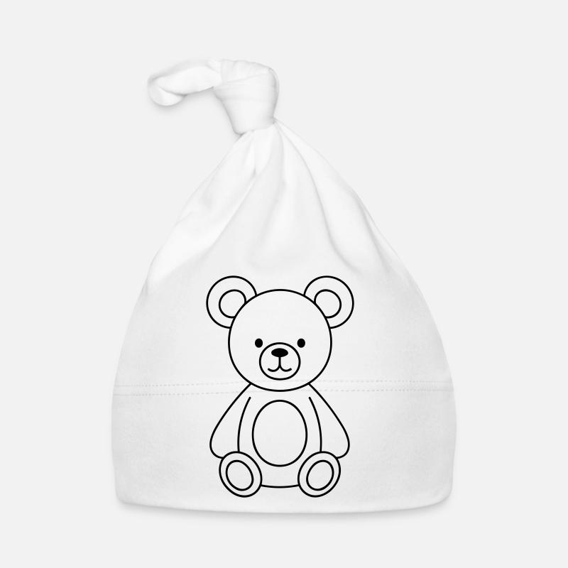 Teddy Bear Organic Baby Cap