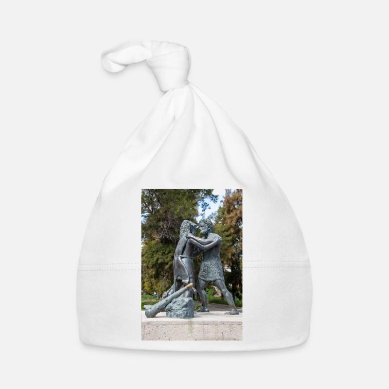 Statue des mythologischen Ringkampfes Baby Bio-Mütze