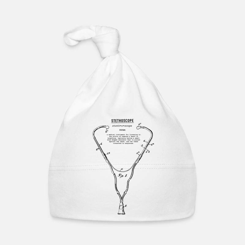 Stethoscope with definition Organic Baby Cap