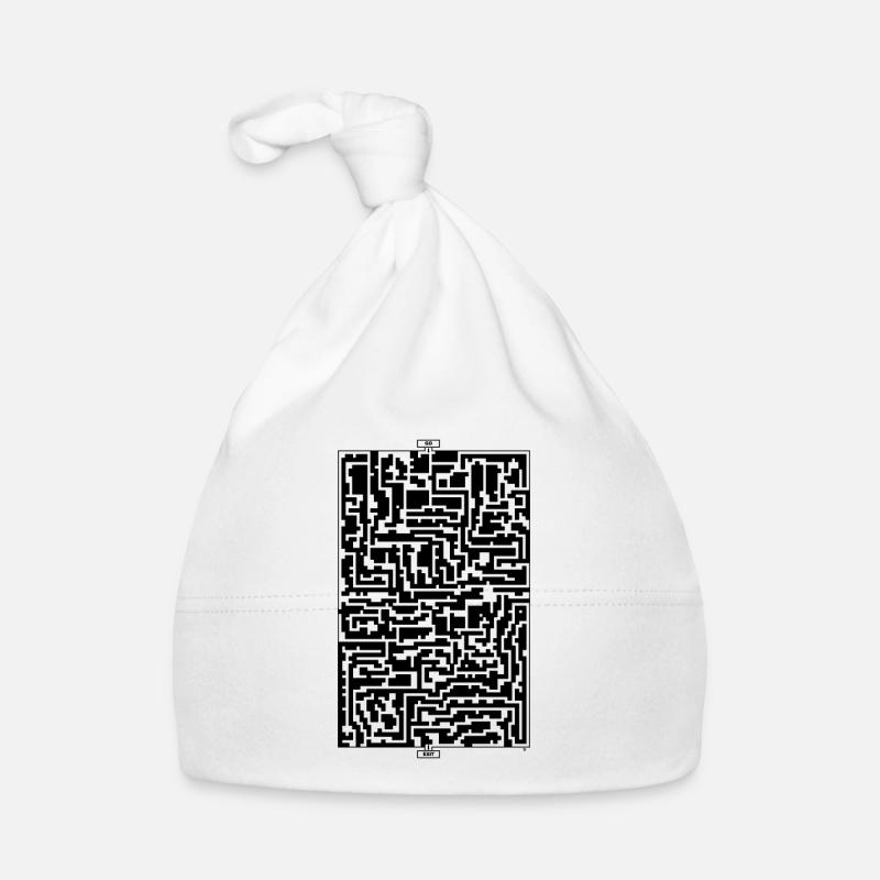 Laby Brik (black monochrome) Organic Baby Cap