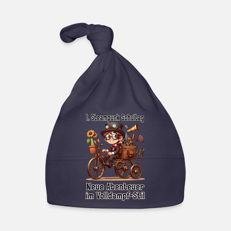 First Steampunk School Day Organic Baby Cap