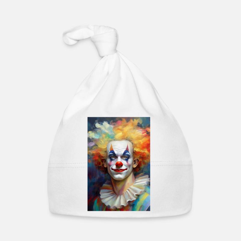 Portrait von einem bunten Clown 1 Baby Bio-Mütze