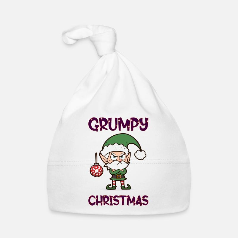 Grumpy Christmas Elf Baby Bio-Mütze