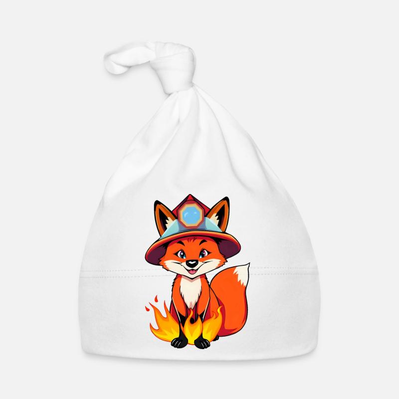 Enigmatic Fox in a Blazing Hat Organic Baby Cap
