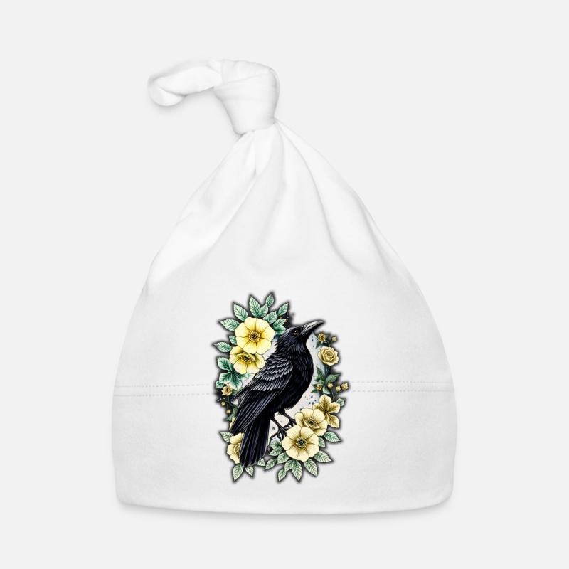 La grâce et l’élégance du corbeau. Bonnet bio Bébé