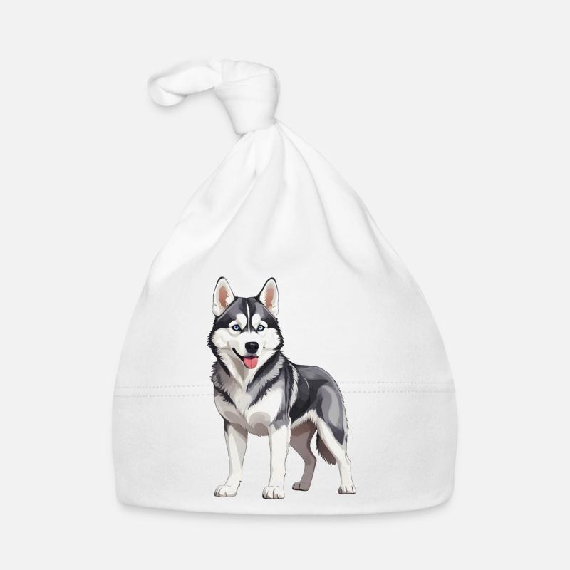 Cute Husky Organic Baby Cap