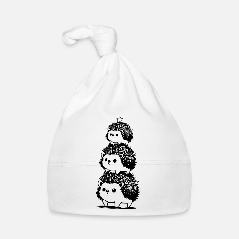 Igel Tannenbaum mit Stern Baby Bio-Mütze