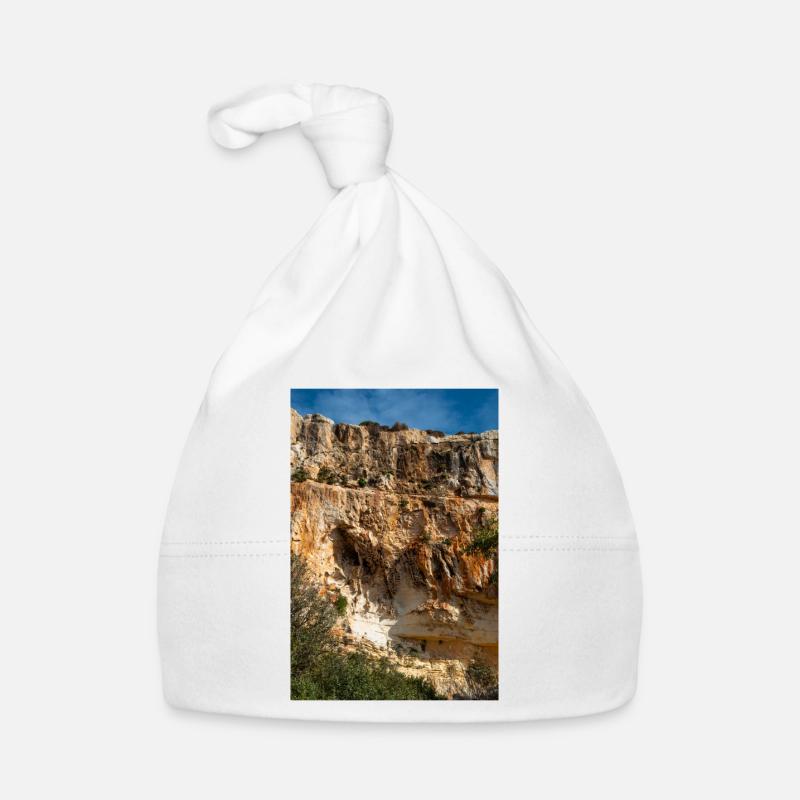 Dingli rock formation near Dingli Cliffs Malta Organic Baby Cap