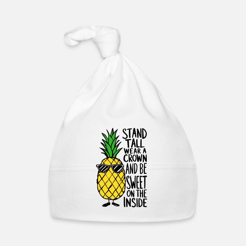 Cool Pineapple with "Stand Tall" Baby Bio-Mütze