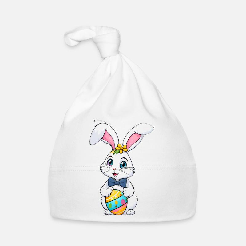 Easter bunny with Easter eggs Organic Baby Cap