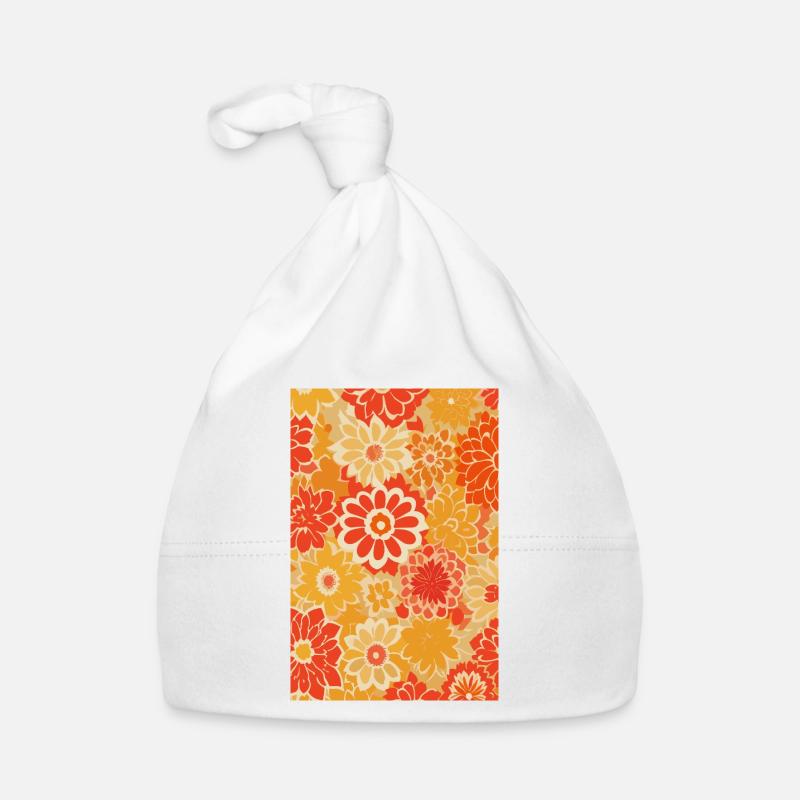 Vintage Floral Pattern Organic Baby Cap