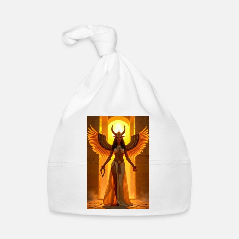 Isis, winged goddess with solar disk Organic Baby Cap