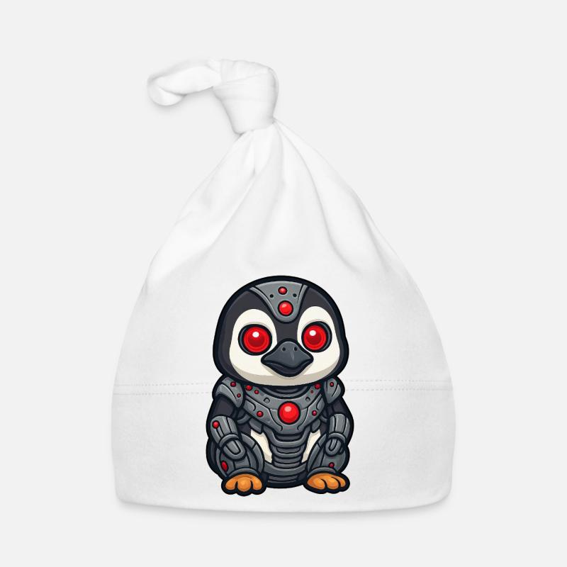 Pinguin Roboter Cyborg Sci-Fi Zukunftsvision Baby Bio-Mütze