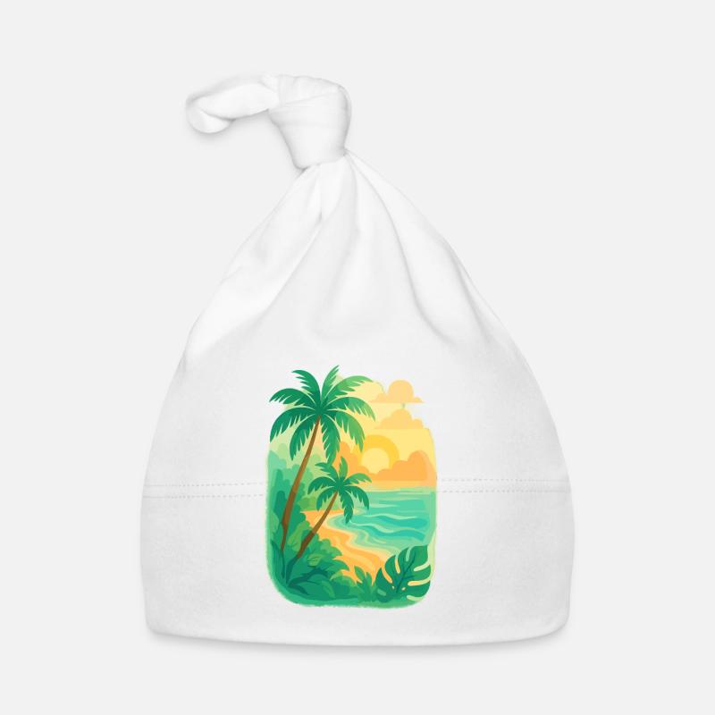 Tranquillité tropicale Bonnet bio Bébé