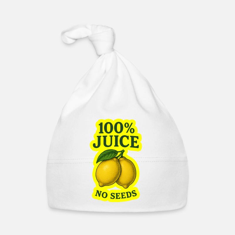 100 % Jus sans GRAINES - Bonnet bio Bébé - blanc