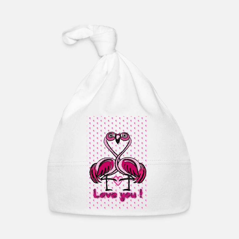 Flamingo love Baby Bio-Mütze