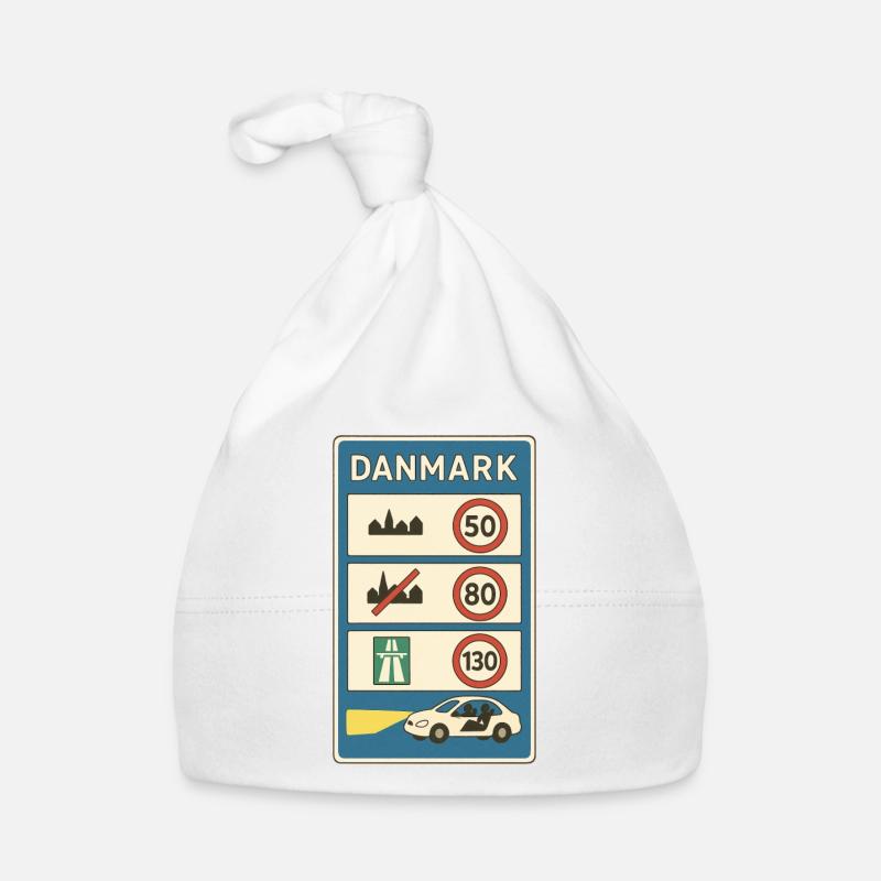Danemark Panneau de règles de circulation Frontière Bonnet bio Bébé