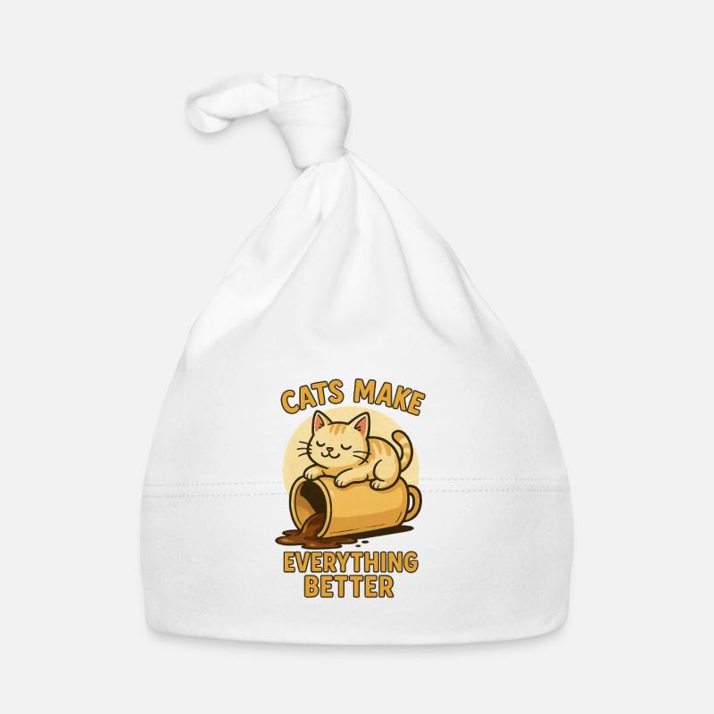 cats make everything better Baby Bio-Mütze