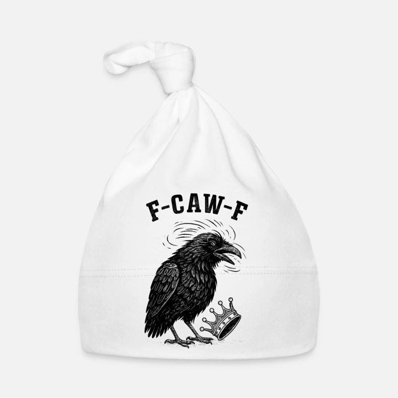 FCAW Krähe Krone - Baby Bio-Mütze - Weiß