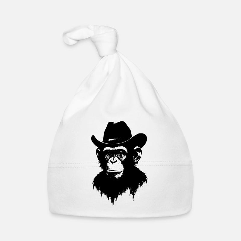 Cowboy Monkey Baby Bio-Mütze