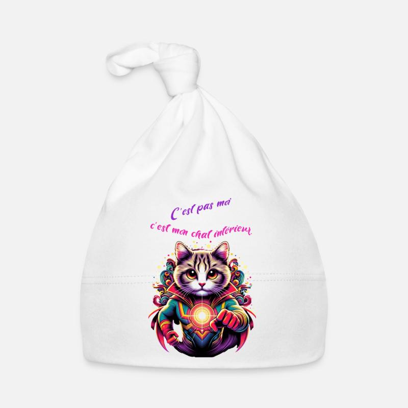 C’ est pas moi c est mon chat interieur Bonnet bio Bébé