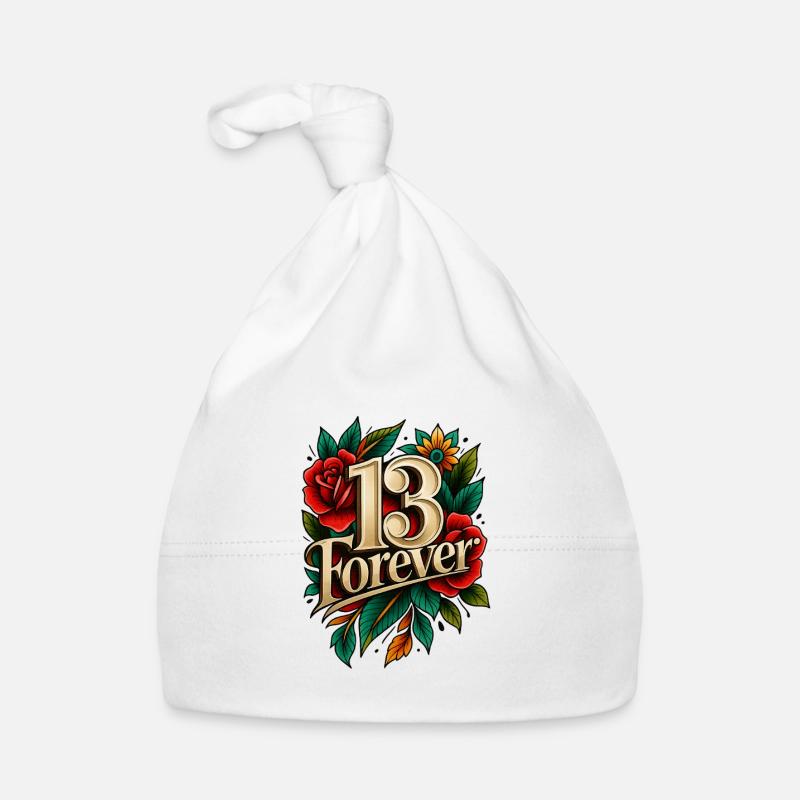 Fleurs13 - Bonnet bio Bébé - blanc