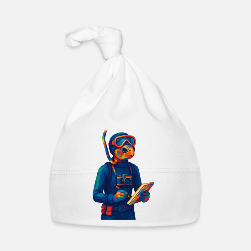 WPAP Polygon Style Animaux - Biologiste marin Bonnet bio Bébé