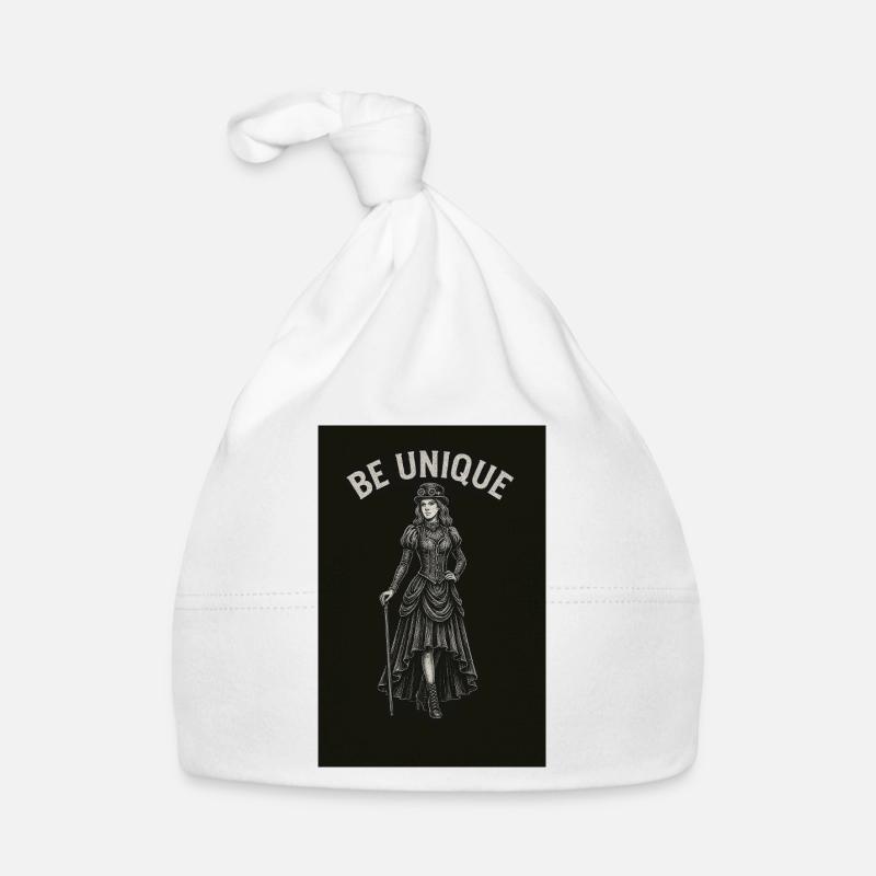 Steampunk lady with lead chicken Organic Baby Cap