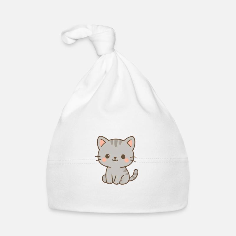 Conception de motif électrique de chat mignon Bonnet bio Bébé