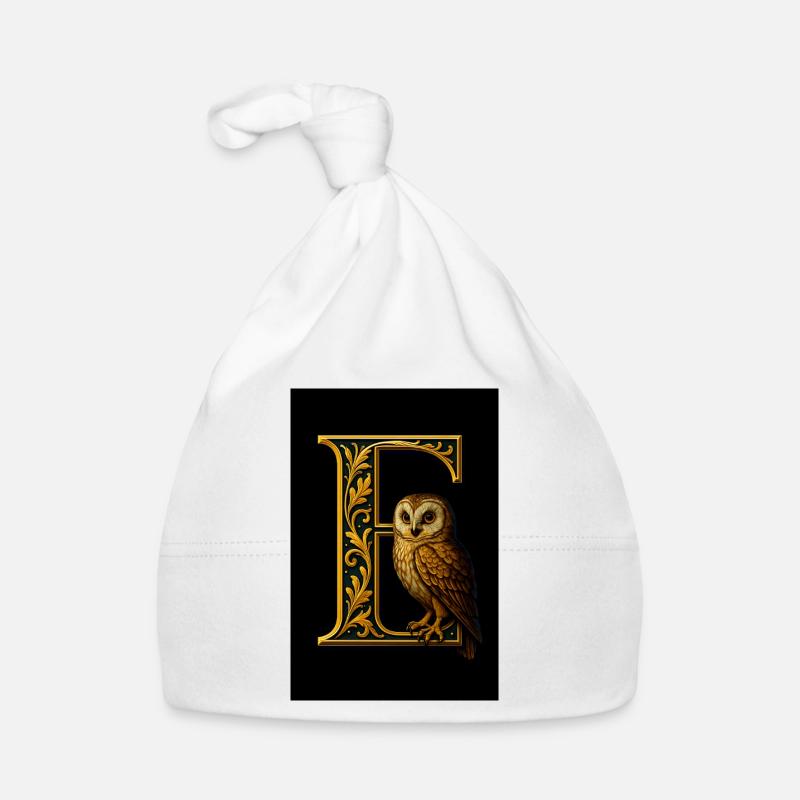 E - Magisches Ornament mit Eule Baby Bio-Mütze