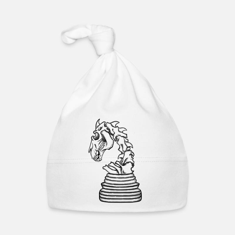 Sauteur squelette - Bonnet bio Bébé - blanc